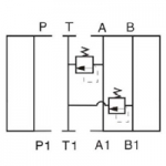 NG6 Pressure relief valve in A and B